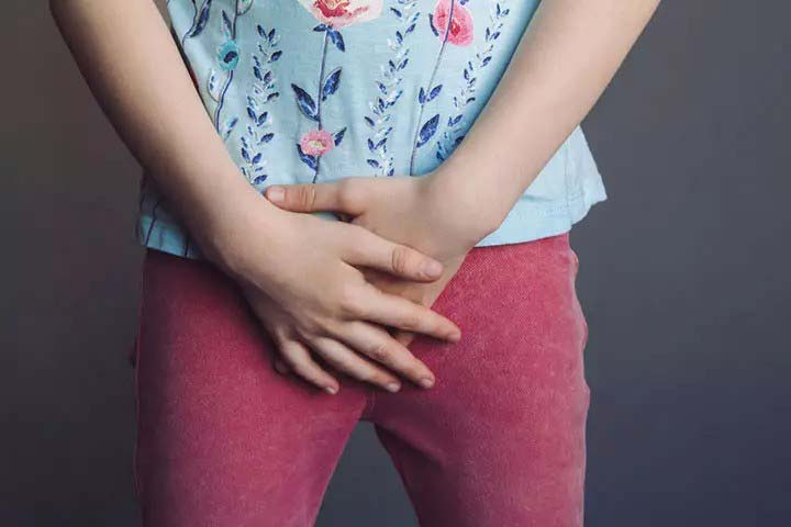A child with a vaginal infection