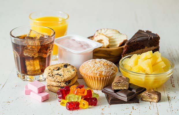 A diet high in sugar and carbohydrates