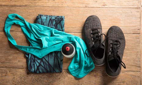 Sweat soaked sportswear